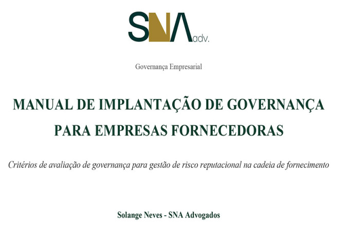 Manual de implantação de governança para empresas fornecedoras