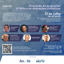 Participe da gravação do programa El Niño e as alterações climáticas