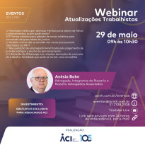 Webinar Atualizações Trabalhistas tem nova edição dia 29