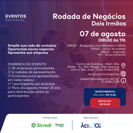 Rodada de Negócios oportuniza conexão e vendas a empresas em Dois Irmãos