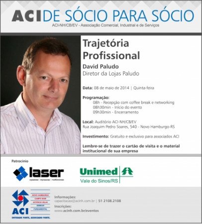 David Paludo estará no De Sócio para Sócio da ACI