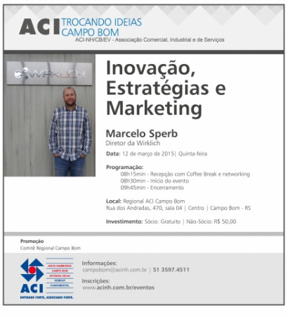 Inovação, Estratégias e Marketing será tema do Trocando Ideias em Campo Bom nesta quinta-feira