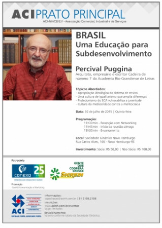 Brasil: uma educação para subdesenvolvimento será tema do Prato Principal da ACI