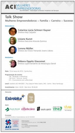 Comitê de Mulheres Empreendedoras da ACI realiza Talk Show
