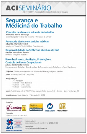 Comitê Jurídico da ACI realiza o Seminário: Segurança e Medicina do Trabalho