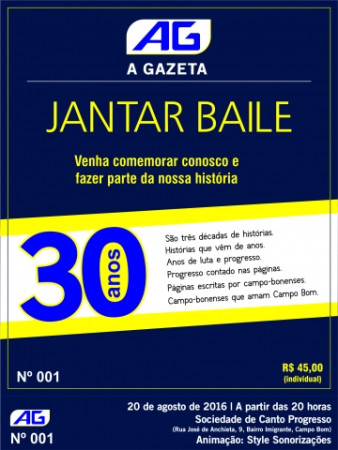 Jornal A Gazeta de Campo Bom completa 30 anos