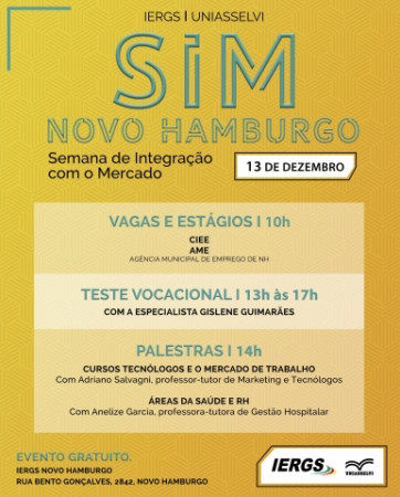 Feira de vagas e estágios acontece no polo UNIASSELVI Novo Hamburgo em dezembro