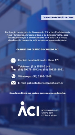 ACI permanece com atendimento de forma online