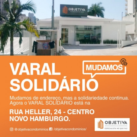 Varal solidário da Objetiva Condomínios muda de endereço em Novo Hamburgo