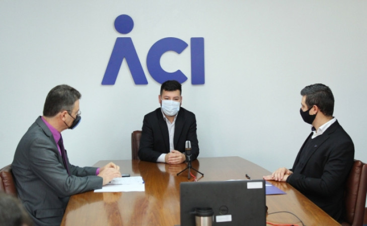ACI recebe candidato a prefeito de Estância Velha pelo PSDB, Diego Francisco