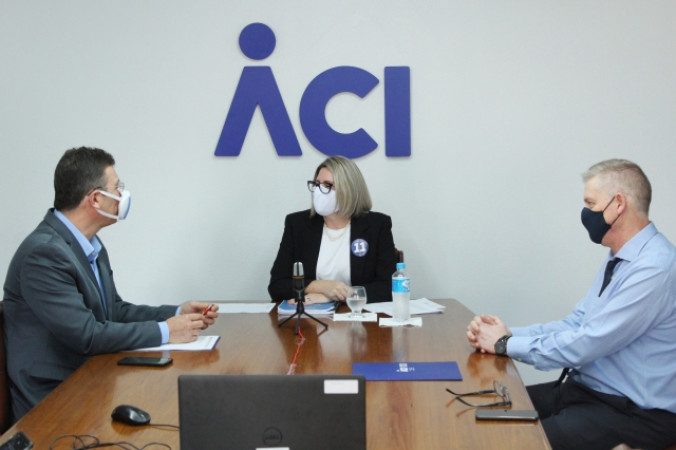 Patrícia Beck, candidata à prefeitura de Novo Hamburgo, participou do 'Encontros Políticos 2020' da ACI