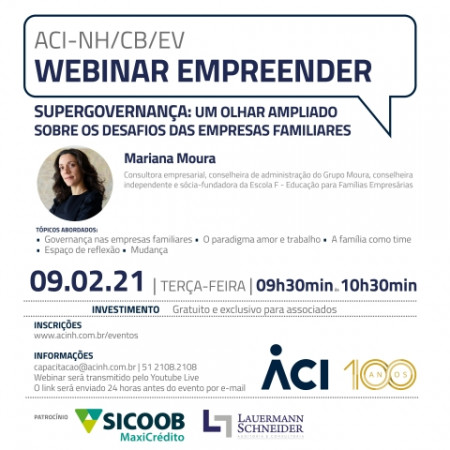 Webinar destaca desafios de governança em empresas familiares