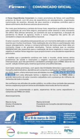 Comunicado Oficial Fimec