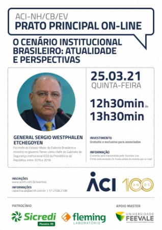 General Sergio Etchegoyen fala sobre cenário institucional no Prato Principal nesta quinta-feira