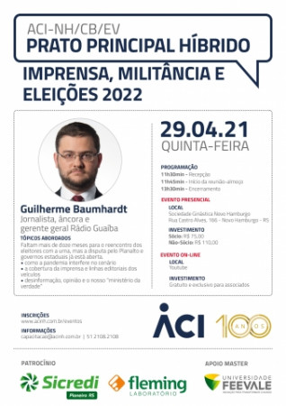 Prato Principal de abril, com jornalista Guilherme Baumhardt, analisa papel da imprensa nas eleições de 2022