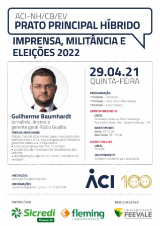 Jornalista Guilherme Baumhardt é palestrante do Prato Principal de abril