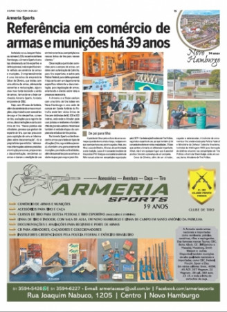 Armeria Sports: referência em comércio de armas e munições há 39 anos