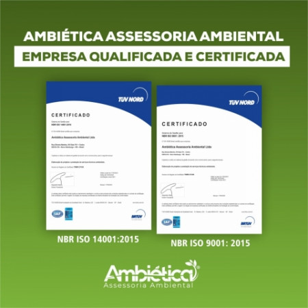 Certificação NBR ISO 9001 2015 e NBR ISO 14001 2015