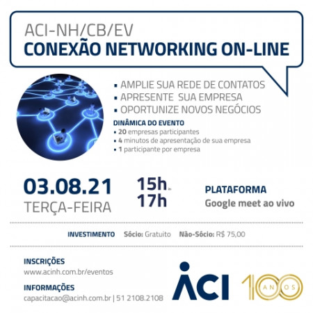 Próxima edição do Conexão Networking On-line será no dia 03 de agosto