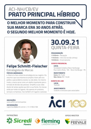 Construção de marca é tema de palestra do Prato Principal de setembro