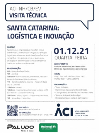 Visita técnica para conhecer soluções em operação logística em Santa Catarina