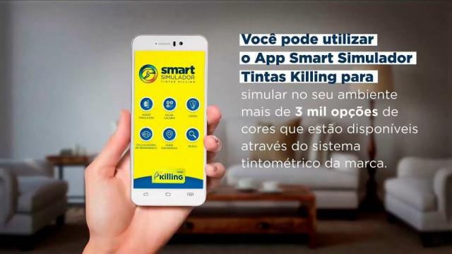 Tintas Killing lança App Smart Simulador de Ambientes