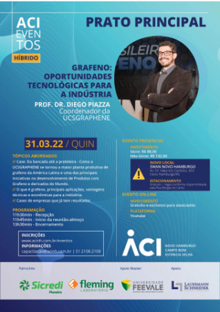 Prato Principal, no dia 31, apresenta oportunidades tecnológicas do grafeno à indústria