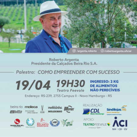 ACI dispõe de ingressos para palestra de Roberto Argenta