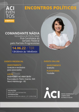 ACI recebe Comandante Nádia, no dia 14 de junho