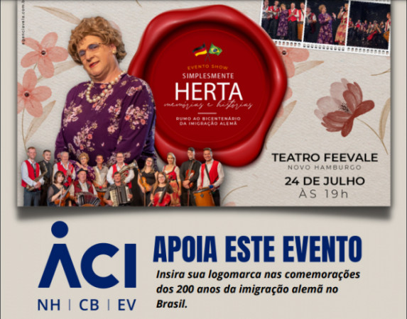 ACI apoia evento show Simplesmente Herta, que ocorre dia 24 de julho