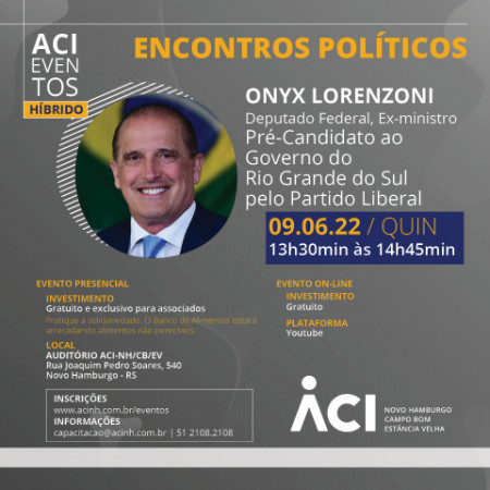 ACI apresenta demandas do setor empresarial ao pré-candidato a governador Onyx Lorenzoni