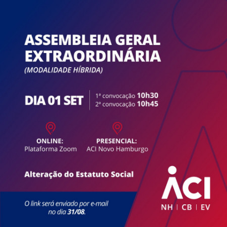 Edital de convocação para Assembleia Geral Extraordinária (Modalidade híbrida)