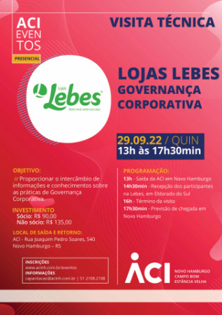 Comitê de Governança e Sustentabilidade realiza visita técnica a Lojas Lebes, no dia 29