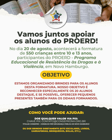 Consepro NH apoia alunos do Proerd