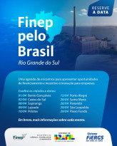 Finep pelo Brasil visita dez cidades do RS em abril