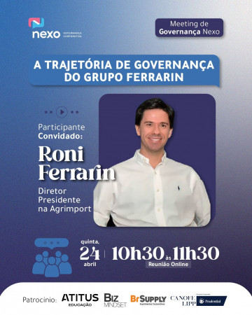 Roni Ferrarin no Meeting de Governança Nexo