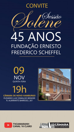 Sessão solene em homenagem à Fundação Scheffel