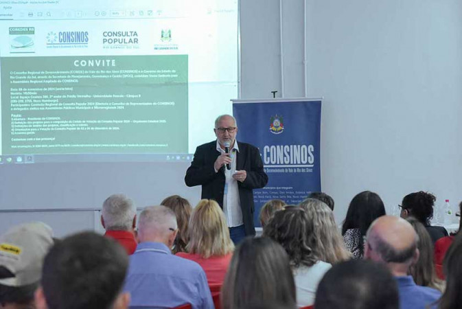 Assembleia Regional Ampliada do Consinos vai definir projetos para cédula de votação