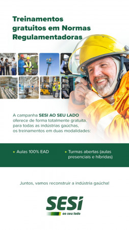 Sesi oferece treinamentos gratuitos em NRs