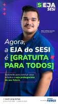 EJA do SESI é gratuita para toda a comunidade