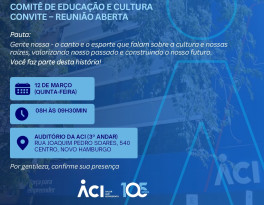 Reunião aberta no dia 12 de março terá atrativos especiais