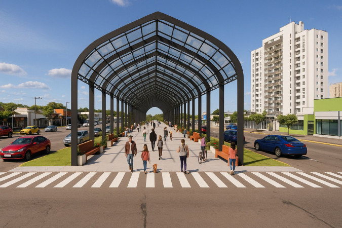 Novo Hamburgo terá a maior rua coberta do Brasil