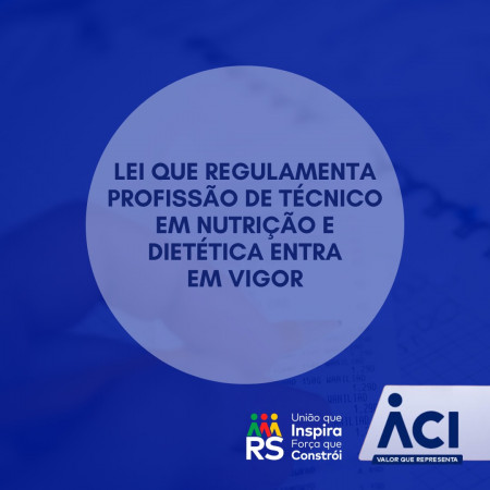 Lei que regulamenta profissão de técnico em nutrição e dietética entra em vigor