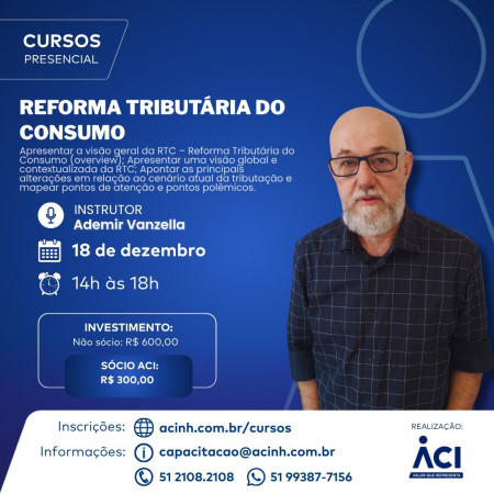 ACI realiza último treinamento de 2025 sobre Reforma Tributária do Consumo