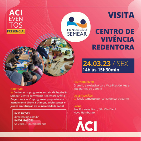 Participe da visita ao Centro Vivência Redentora