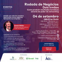 ACI promove Rodada de Negócios no Klein Ville Hotel, dia 04 de setembro