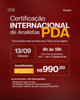 Desconto em certificação internacional de analistas PDA