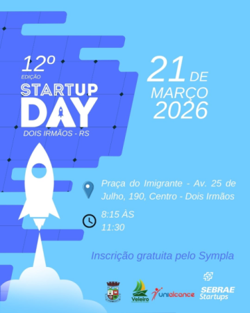 Startup Day 2026 ocorre neste sábado