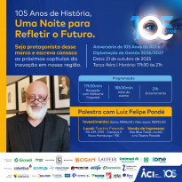 ACI celebra 105 anos em evento histórico no Teatro Feevale, dia 21 de outubro