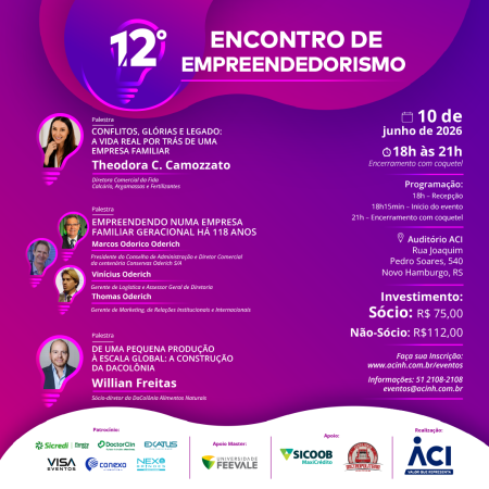 DaColônia, Fida e Oderich compartilham suas trajetórias no 12° Encontro de Empreendedorismo